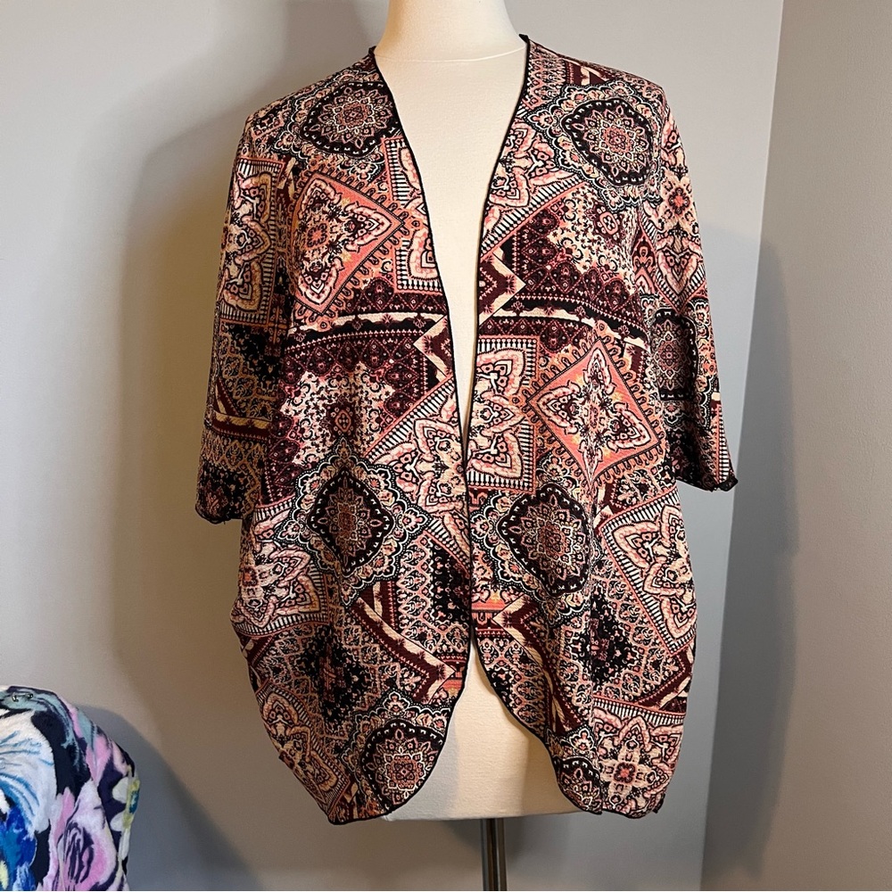 Unbranded L/XL Cardigan Kimono Raglan Sleeve Short Caftan Open Front Shrug